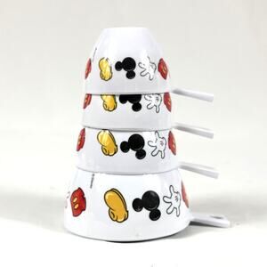 Disney Parks Mickey Mouse Body Parts Melamine Measuring Cups Full Set of 4